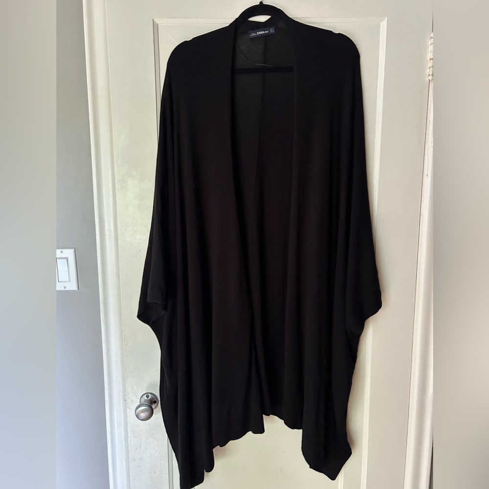 Zara Knit Black Oversized Cardigan